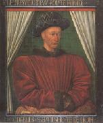 Jean Fouquet Charles VII King of France (mk05) oil on canvas